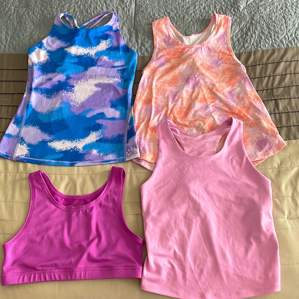 Girls workout tops size 10-12